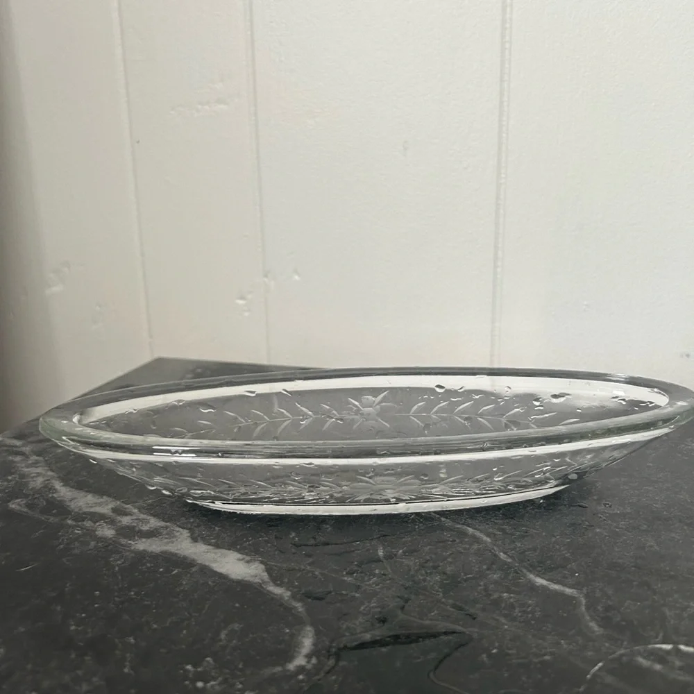 Vintage Crystal Celery Dish